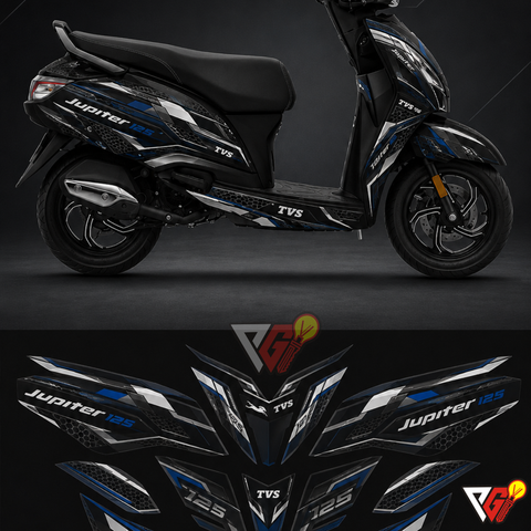 TVS Jupiter 125 - Racing Blue Wrap