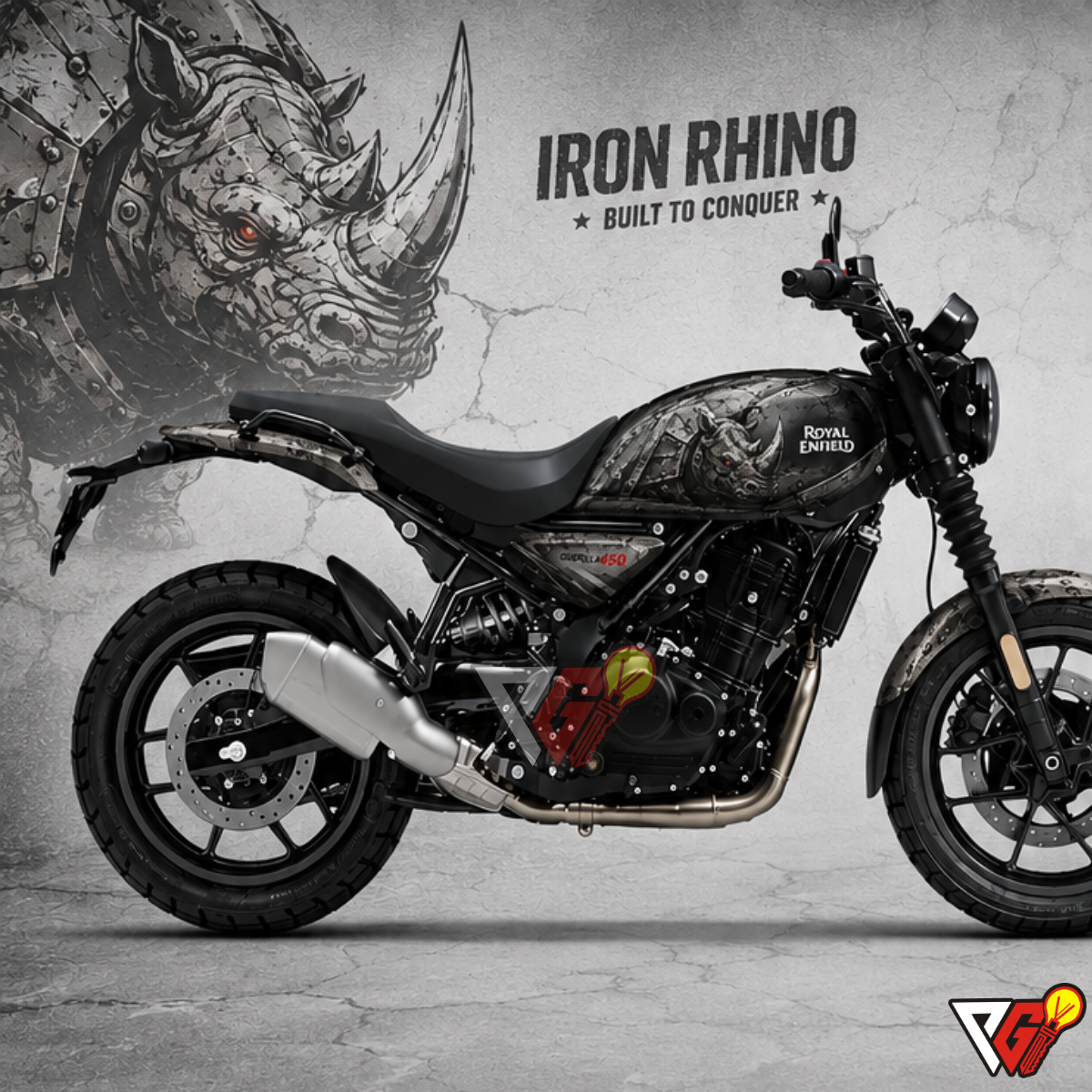 Royal Enfield Guerrilla 450 - Iron Rhino Wrap