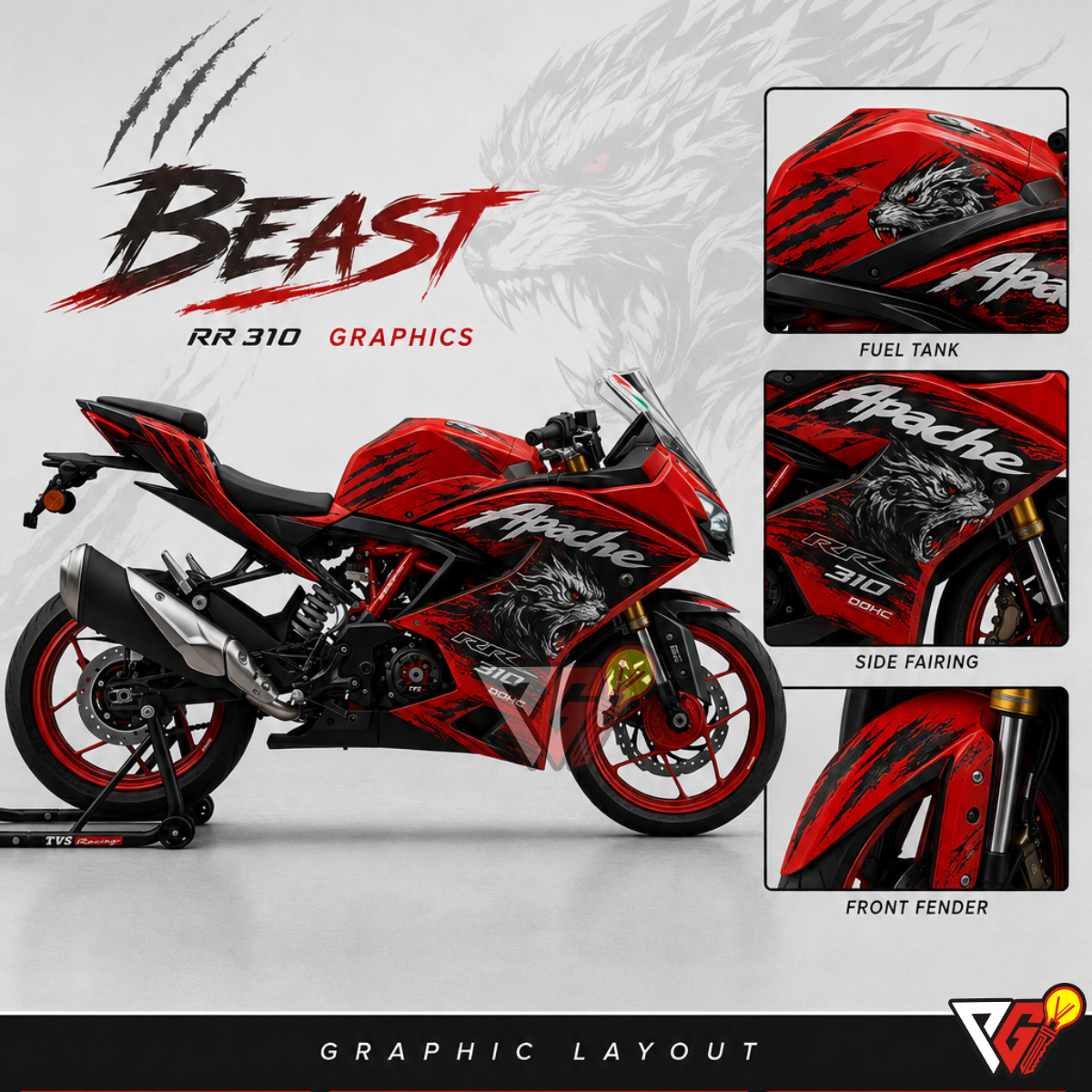 TVS Apache RR 310 - Beast Wrap