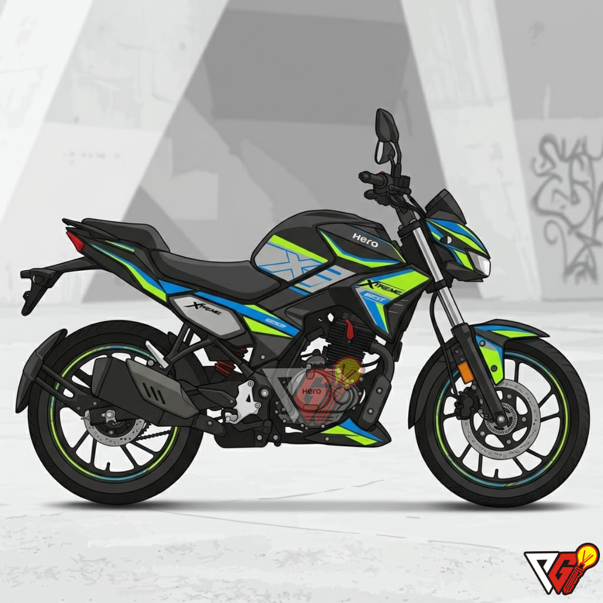 Hero Xtreme 125R - Neon Sport Wrap
