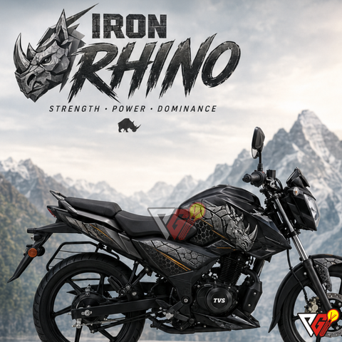 TVS Apache RTR 160 4V - Iron Rhino Wrap