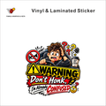 Warning - Don't Honk, I'm Already Confused funny car warning sticker - matte laminated vinyl