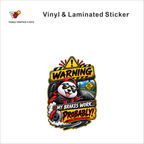 Warning - My Brakes Work... Probably! funny car warning sticker - matte laminated vinyl