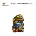 Caution - Vehicle May Disappear On Road Trips funny car warning sticker - matte laminated vinyl