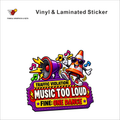 Traffic Violation - Music Too Loud, Fine: One Dance funny car warning sticker - matte laminated vinyl
