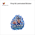 Ultra Instinct anime sticker - matte laminated vinyl