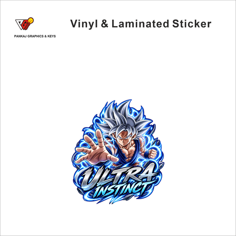 Ultra Instinct anime sticker - matte laminated vinyl