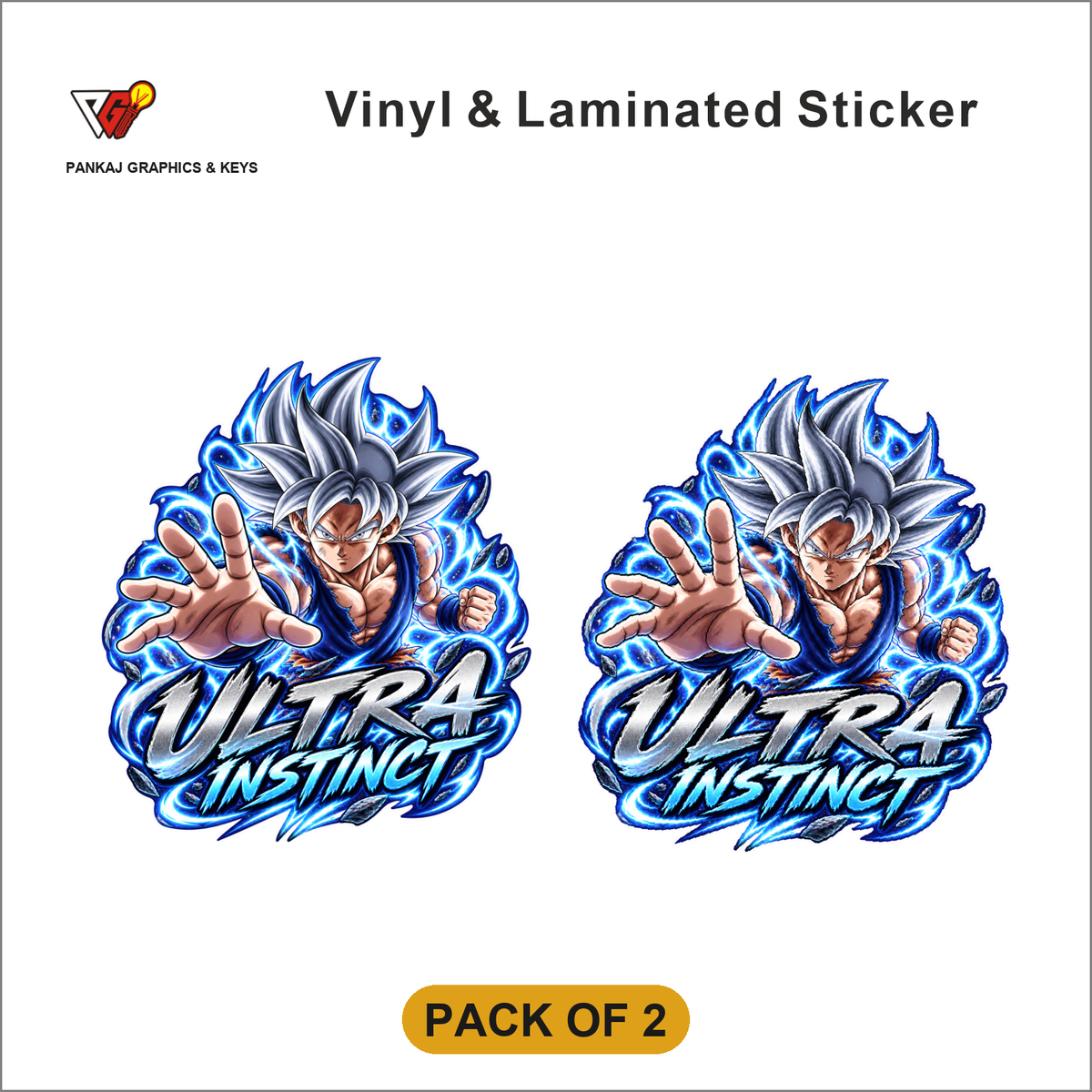 Ultra Instinct sticker - Pack of 2