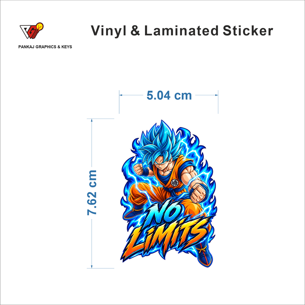No Limits sticker size 5.04 cm x 7.62 cm