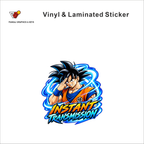 Instant Transmission anime sticker - matte laminated vinyl