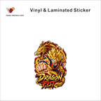Dragon Fist anime sticker - matte laminated vinyl
