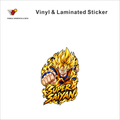 Super Saiyan anime sticker - matte laminated vinyl