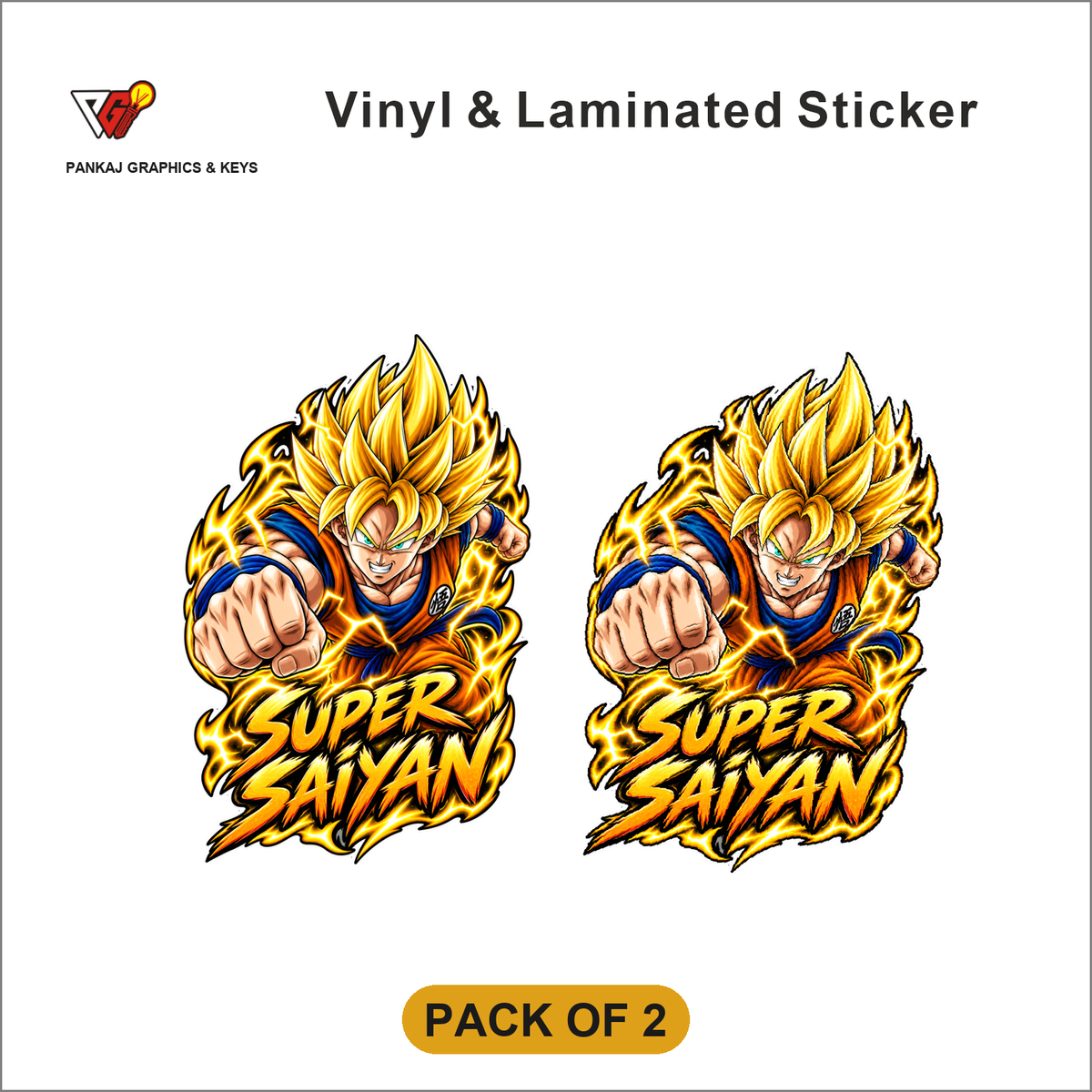 Super Saiyan sticker - Pack of 2