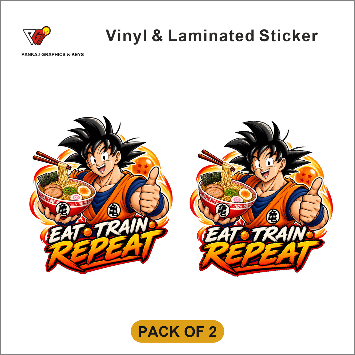Eat Train Repeat sticker - Pack of 2