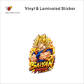 Saiyan Pride anime sticker - matte laminated vinyl