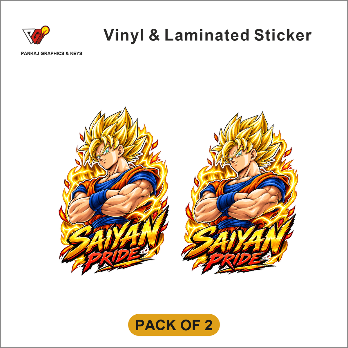 Saiyan Pride sticker - Pack of 2