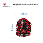 Akatsuki Legend sticker size 5.79 cm x 6.99 cm