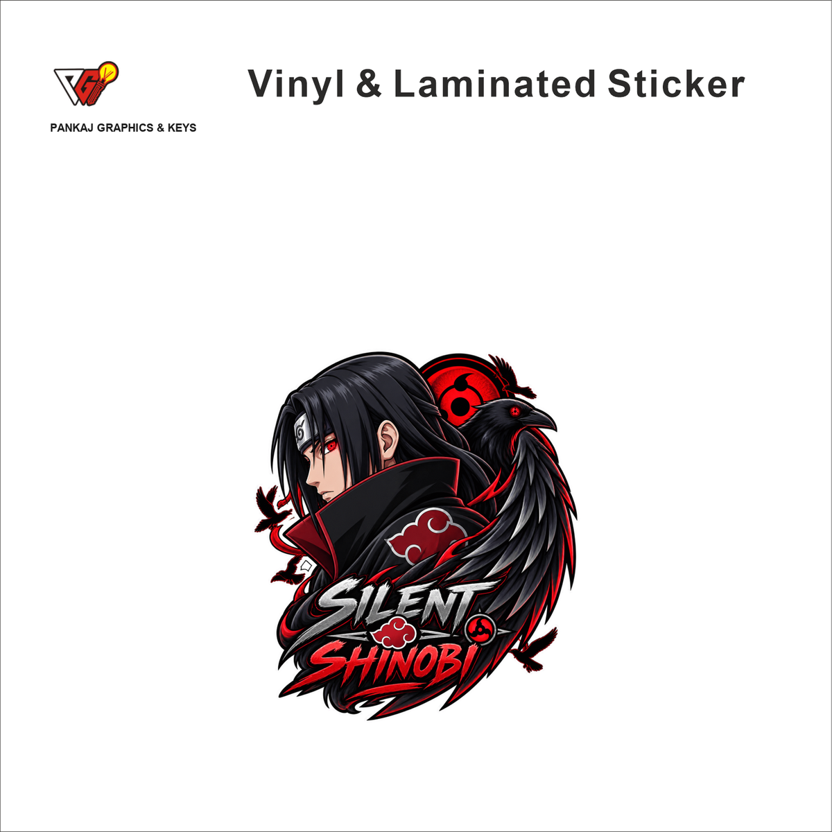 Silent Shinobi anime sticker - matte laminated vinyl