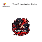 Forgive Me, Sasuke anime sticker - matte laminated vinyl
