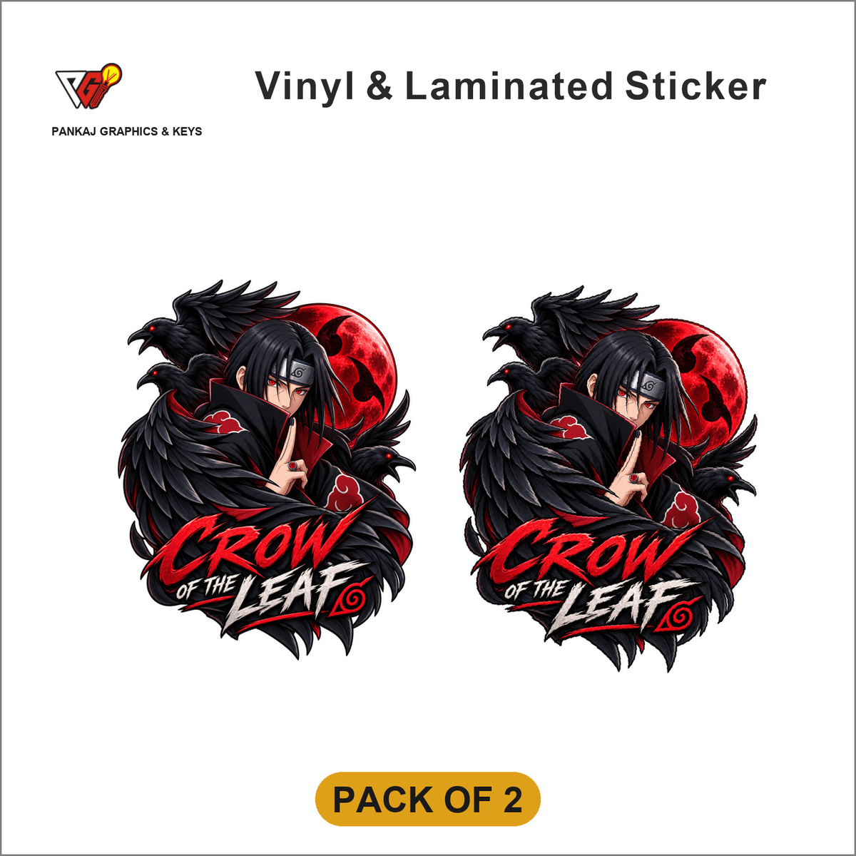 Crow of the Leaf sticker - Pack of 2