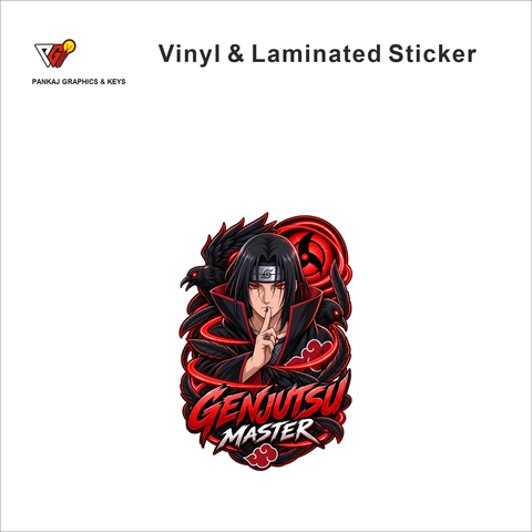 Genjutsu Master anime sticker - matte laminated vinyl