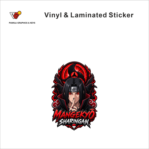 Mangekyo Sharingan anime sticker - matte laminated vinyl