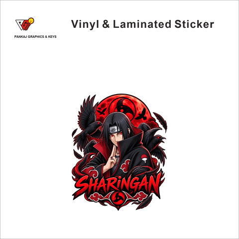 Sharingan anime sticker - matte laminated vinyl