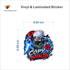 Copy Ninja sticker size 6.64 cm x 6.99 cm