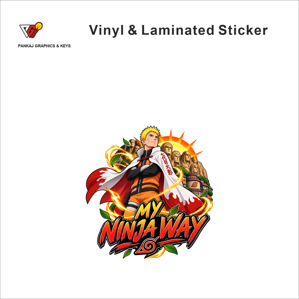 My Ninja Way anime sticker - matte laminated vinyl