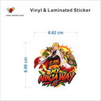 My Ninja Way sticker size 6.62 cm x 6.99 cm