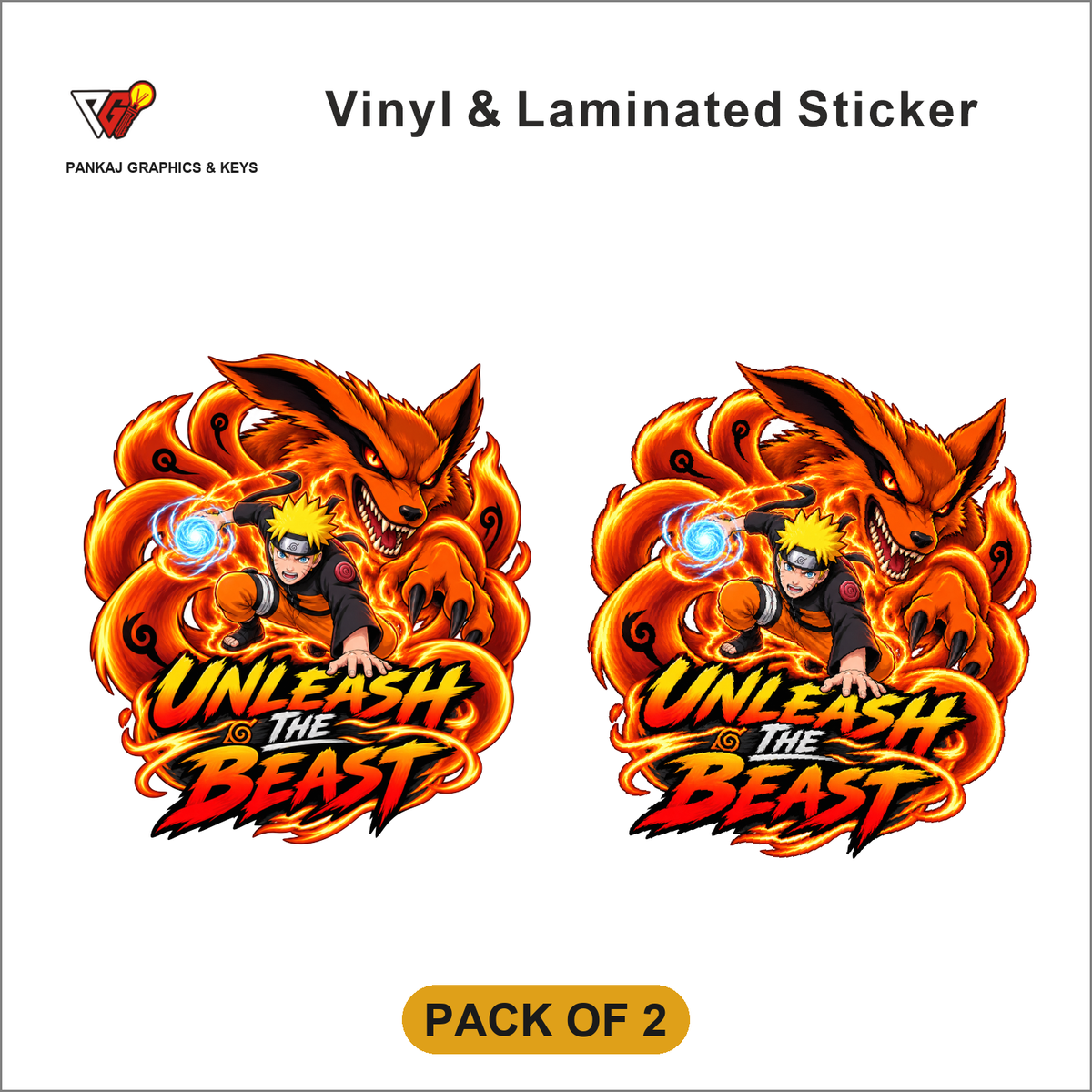 Unleash The Beast sticker - Pack of 2