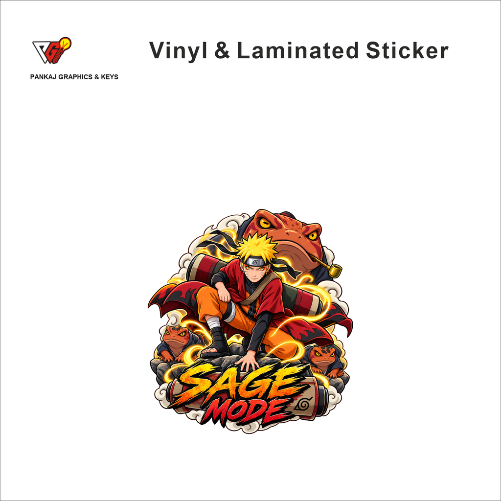 Sage Mode anime sticker - matte laminated vinyl