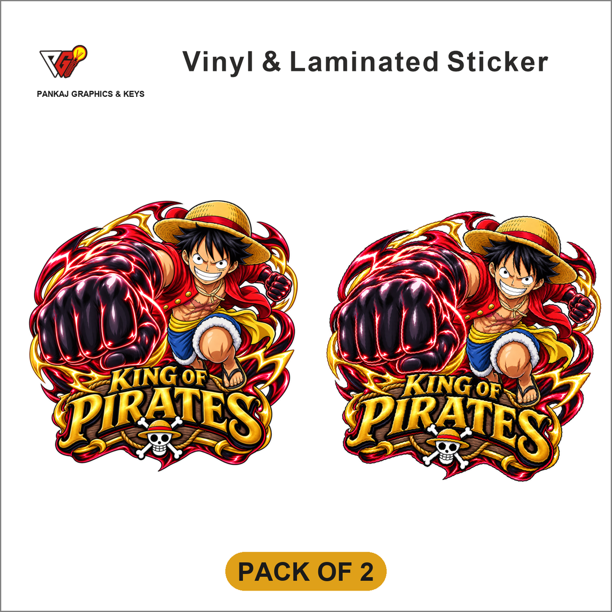 King of Pirates sticker - Pack of 2