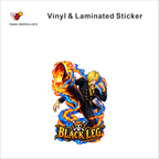 Black Leg anime sticker - matte laminated vinyl