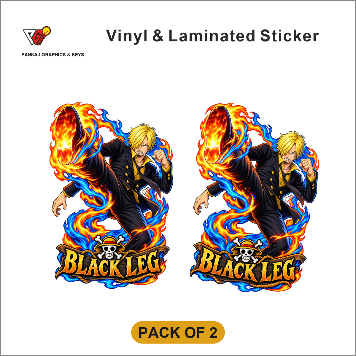Black Leg sticker - Pack of 2
