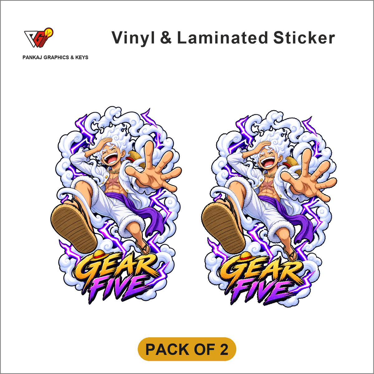 Gear Five sticker - Pack of 2