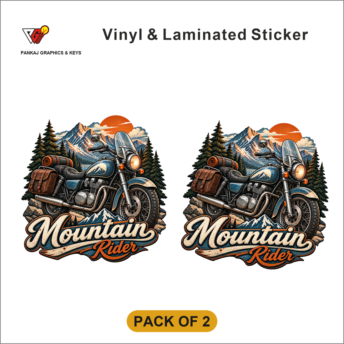 Mountain Rider sticker - Pack of 2