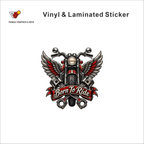 Born To Ride vintage rider sticker - matte laminated vinyl