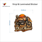 Desert Nomad sticker size 10.29 cm x 10.16 cm