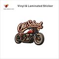 Old School vintage rider sticker - matte laminated vinyl