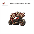 Old School vintage rider sticker - matte laminated vinyl