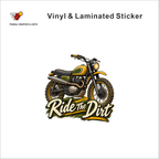 Ride The Dirt vintage rider sticker - matte laminated vinyl