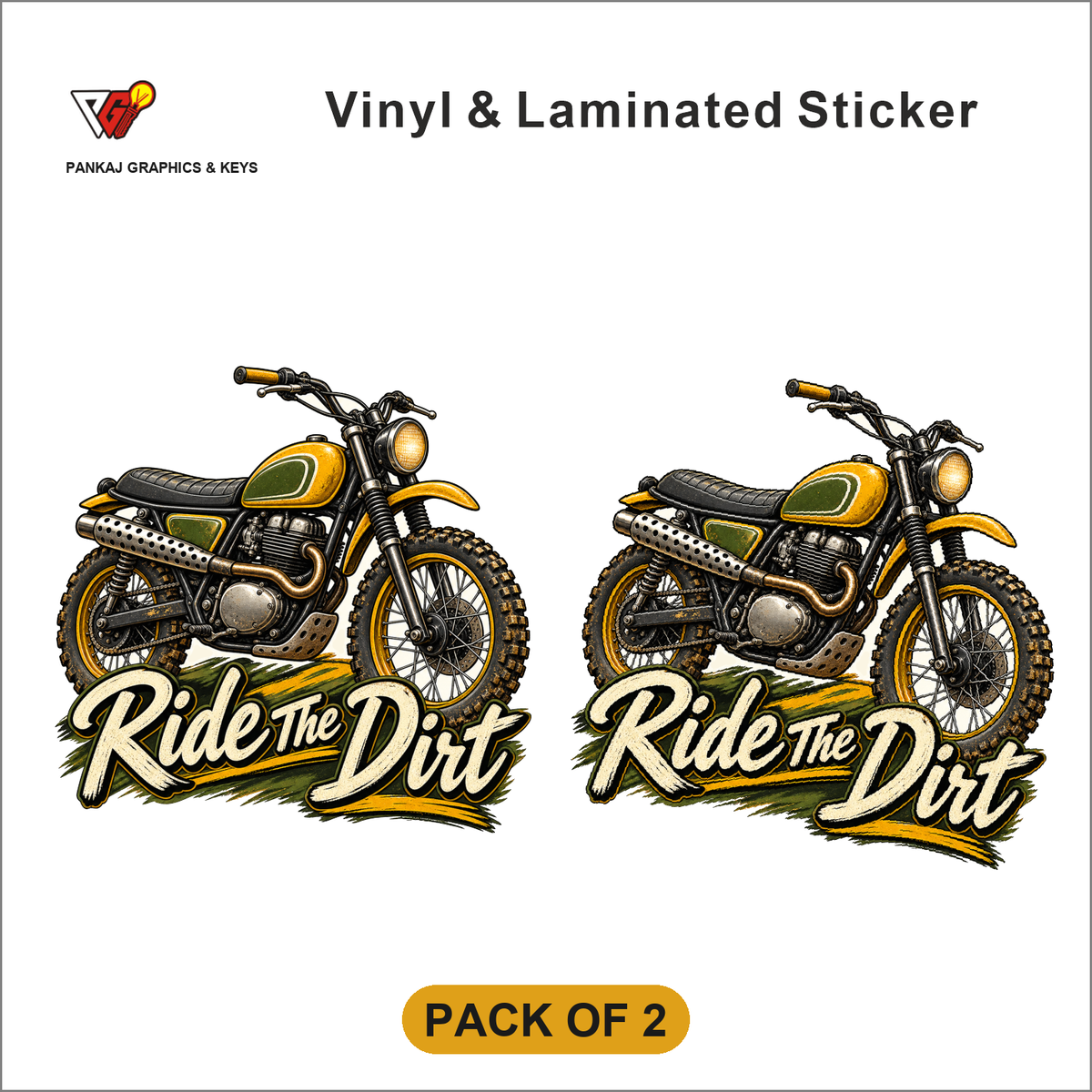 Ride The Dirt sticker - Pack of 2