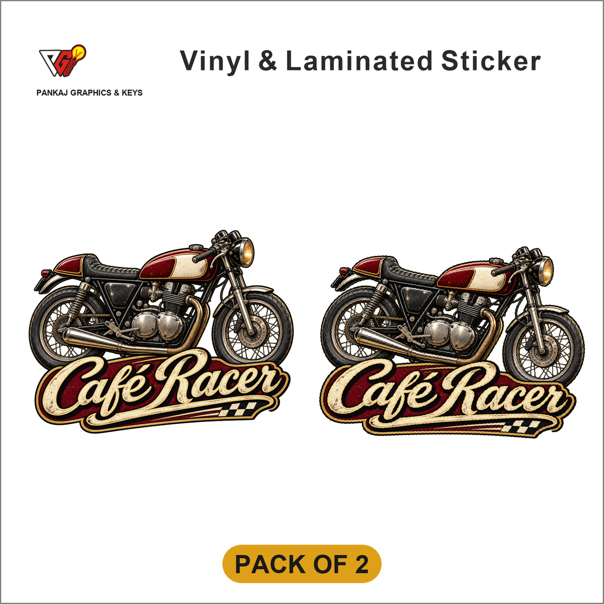 Cafe Racer sticker - Pack of 2