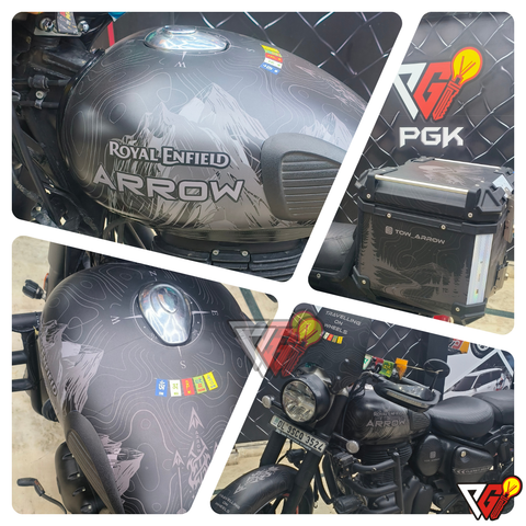 Royal Enfield Classic 350 Arrow matte camo wrap