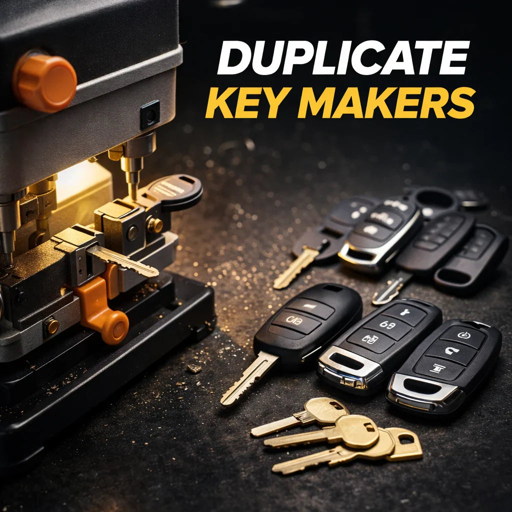 Duplicate key makers - key fobs and cutting machine